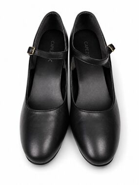 Capezio 653 Manhattan Black Leather Character Dance Shoes 9M